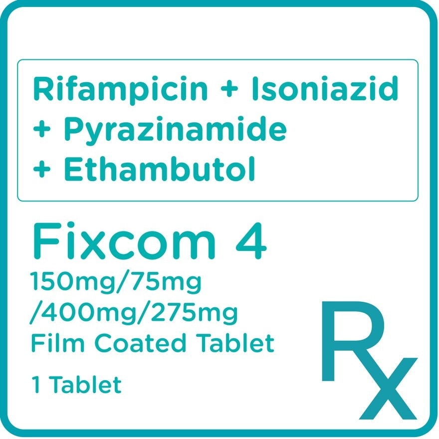 Rifampicin 150mg + Isoniazid 75mg + Pyrazinamide 400mg + ethambutol 275mg 1 Tablet [PRESCRIPTION REQUIRED]