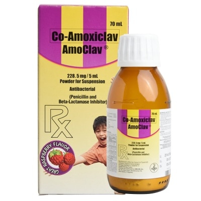 AMOCLAV Amoxicillin + Clavulanic Acid 200 mg/28.5 mg Oral Suspension 70 mL [PRESCRIPTION REQUIRED]