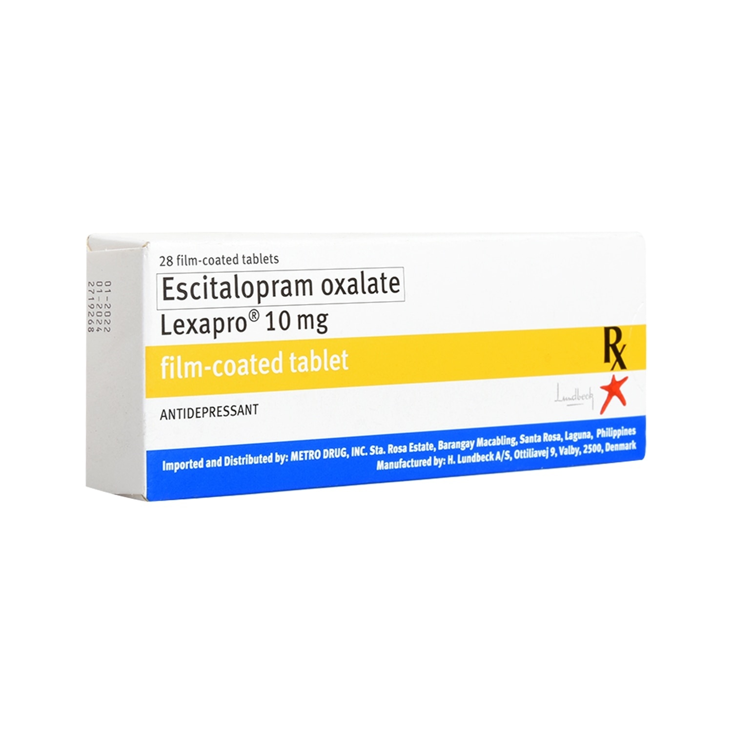 Escitalopram Oxalate 10Mg 1 Film-Coated Tablet [PRESCRIPTION REQUIRED]