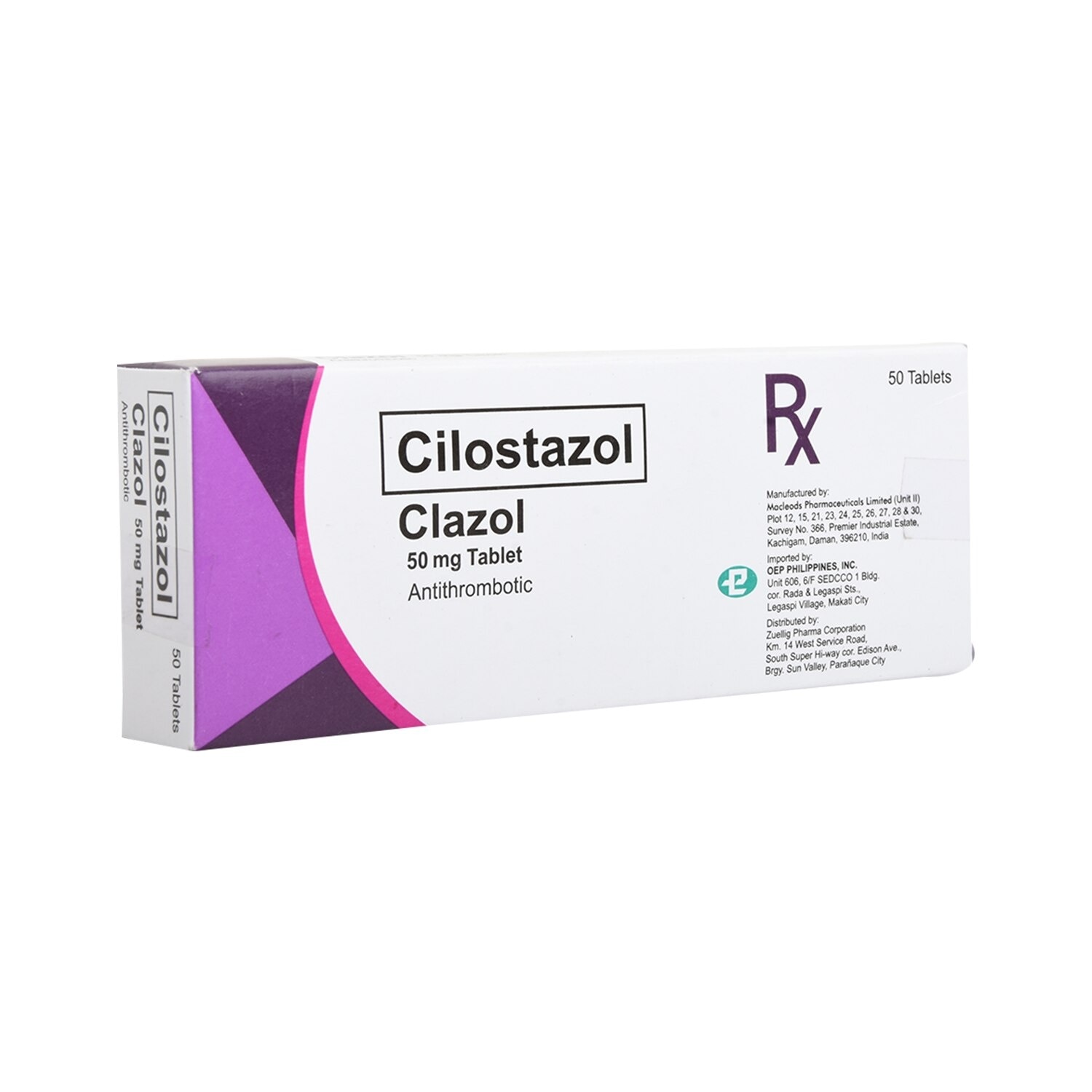 Cilostazol 50 mg 1 Tablet [PRESCRIPTION REQUIRED]