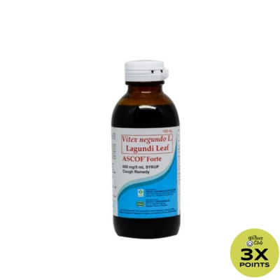 ASCOF Lagundi for Adults 600mg/5mL Menthol-Flavored Syrup 120mL