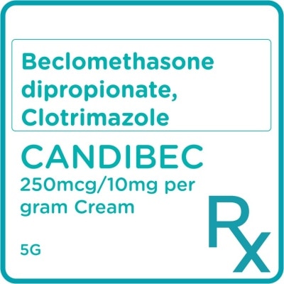 CANDIBEC Beclomethasone dipropionate 250mcg Clotrimazole 10mg Topical Cream 5g [PRESCRIPTION REQUIRED]