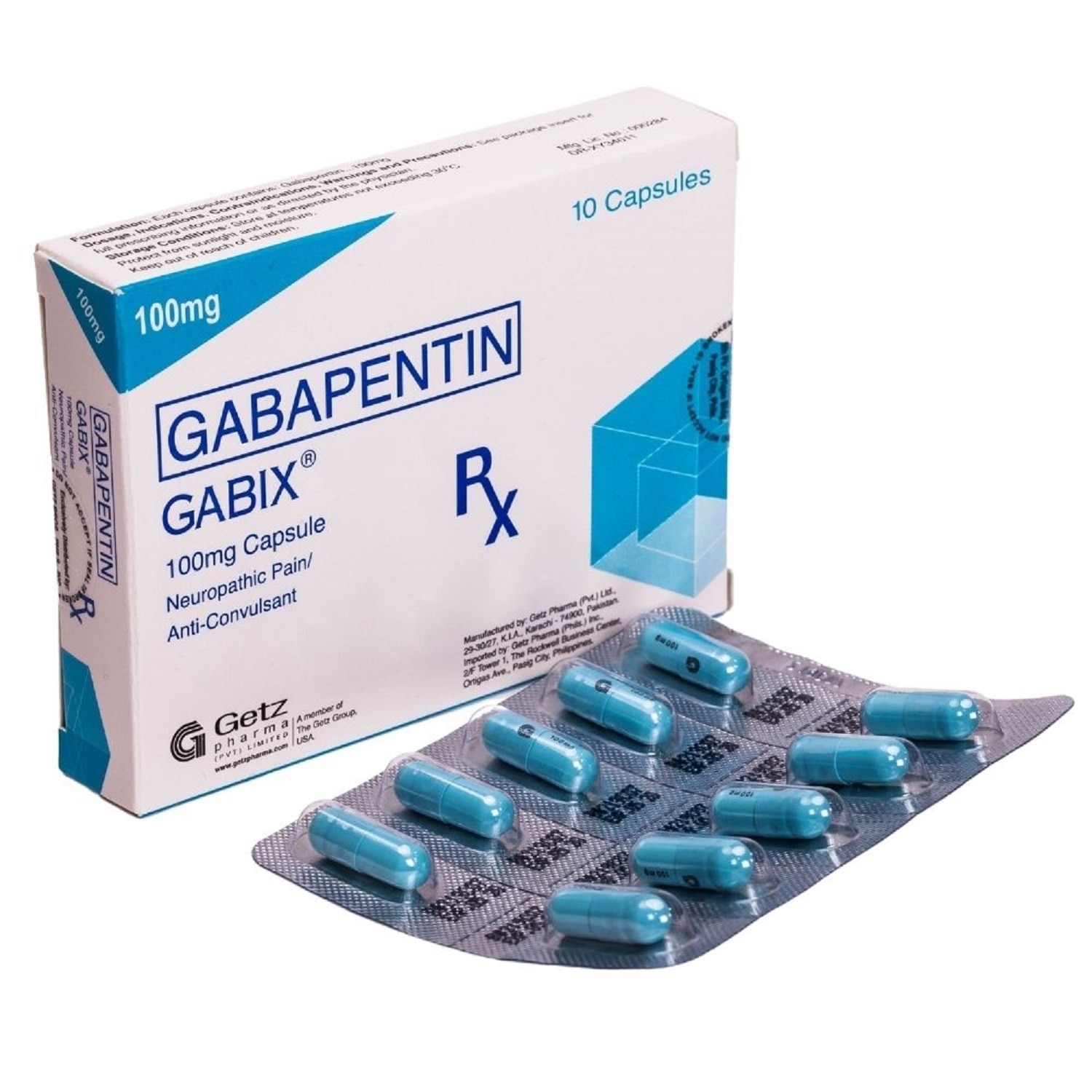 GABIX Gabapentin 100mg Sold Per Piece [PRESCRIPTION REQUIRED]