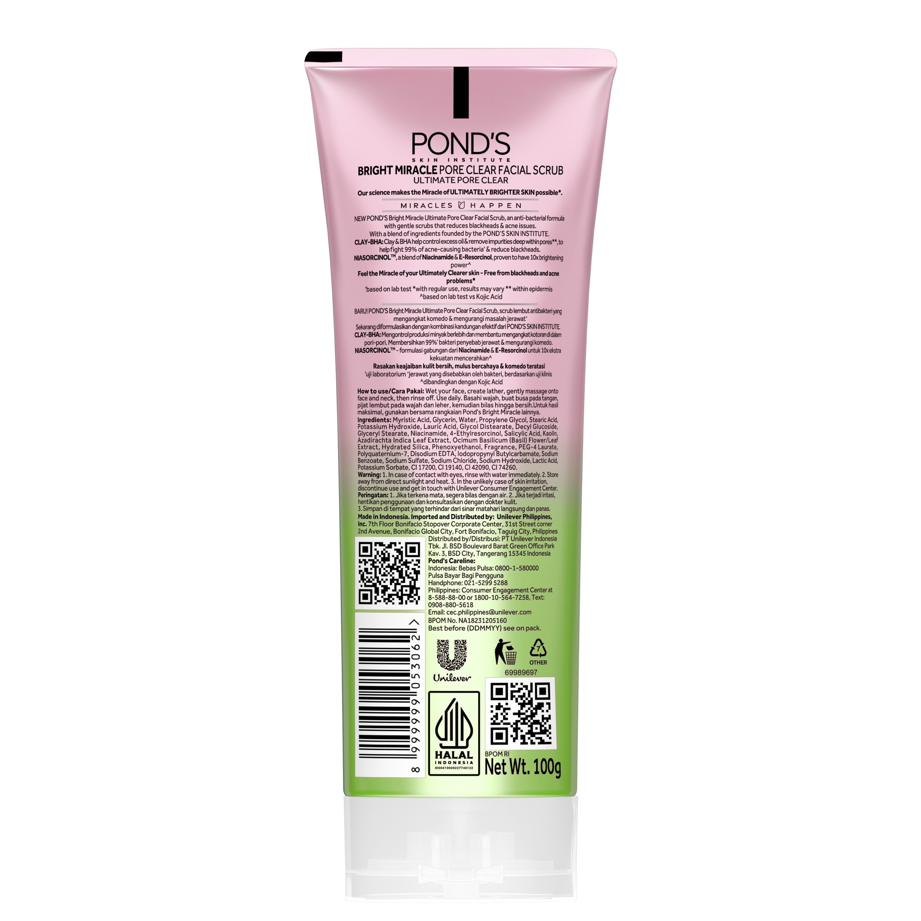 PONDS Pore Clear Facial Scrub 100g