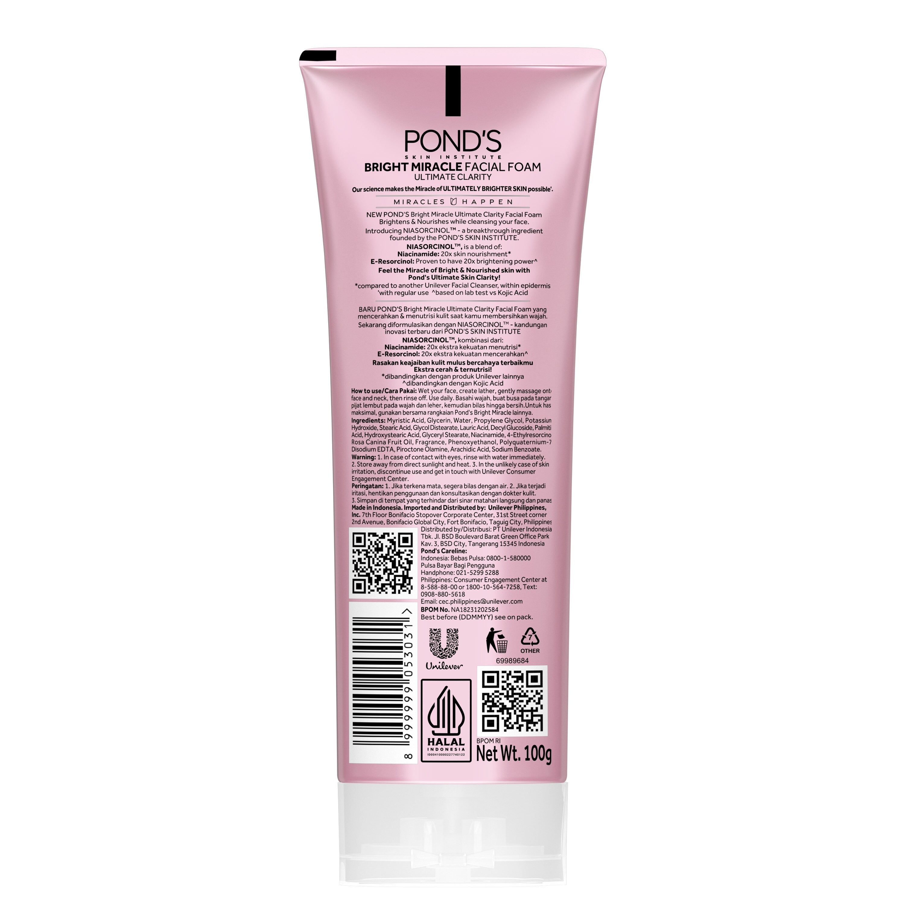 PONDS Bright Miracle Facial Wash 100g