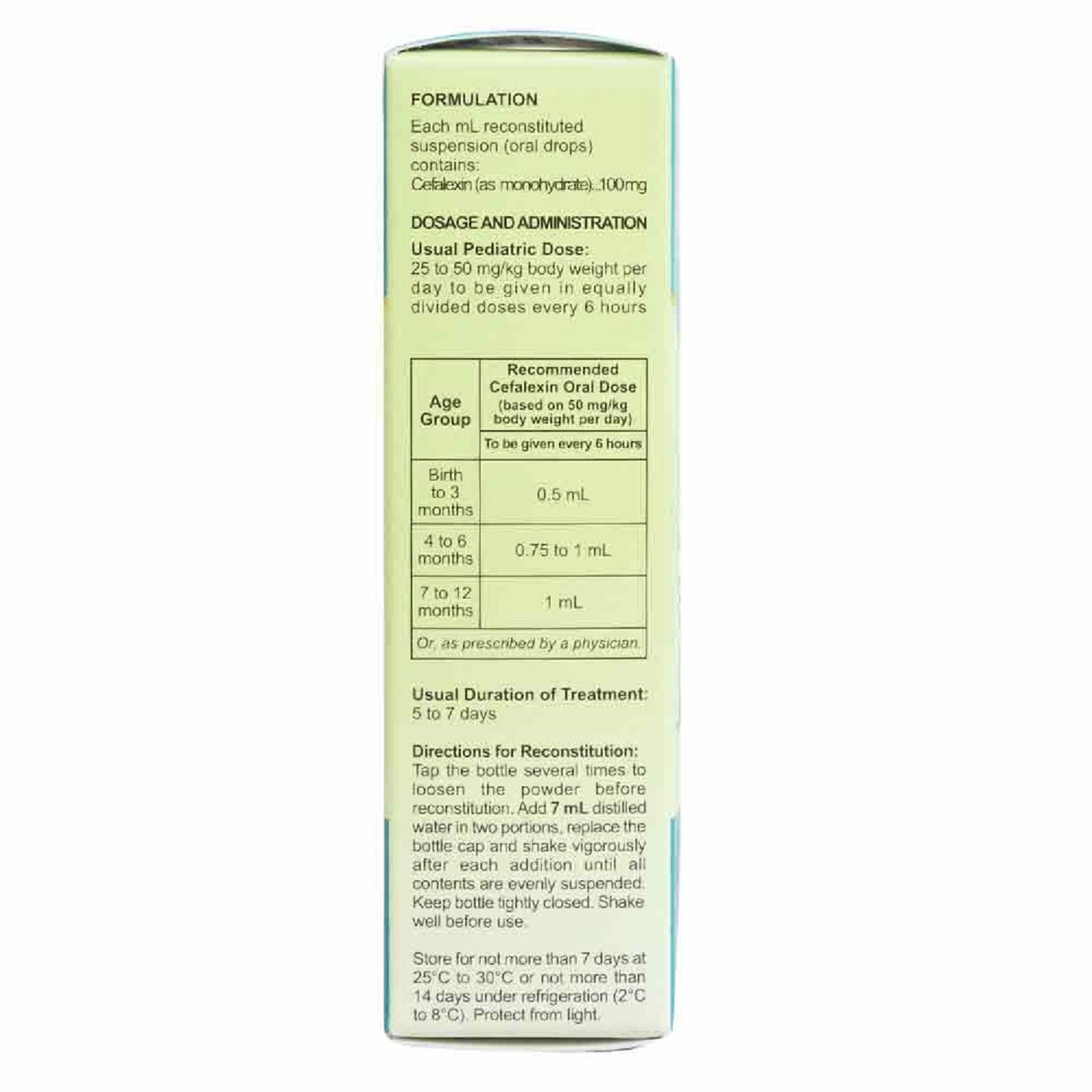 Cefalexin 100 mg/mL Oral Drops 10 mL [PRESCRIPTION REQUIRED]