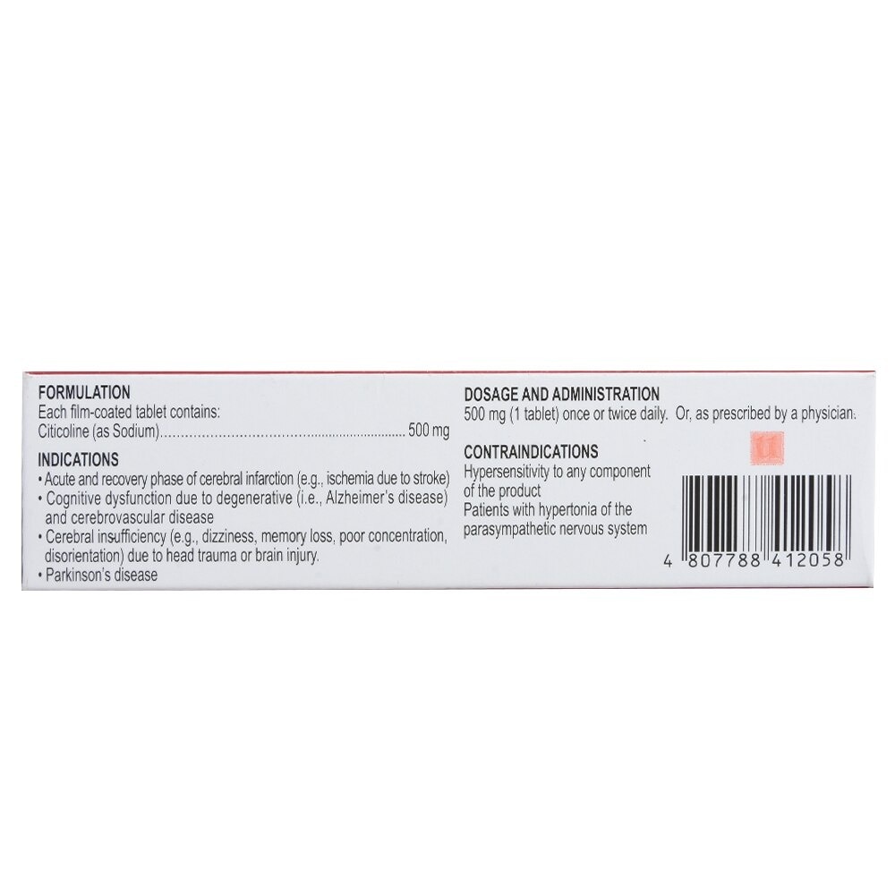 Citicoline sodium 500 mg 1 Tablet [PRESCRIPTION REQUIRED]