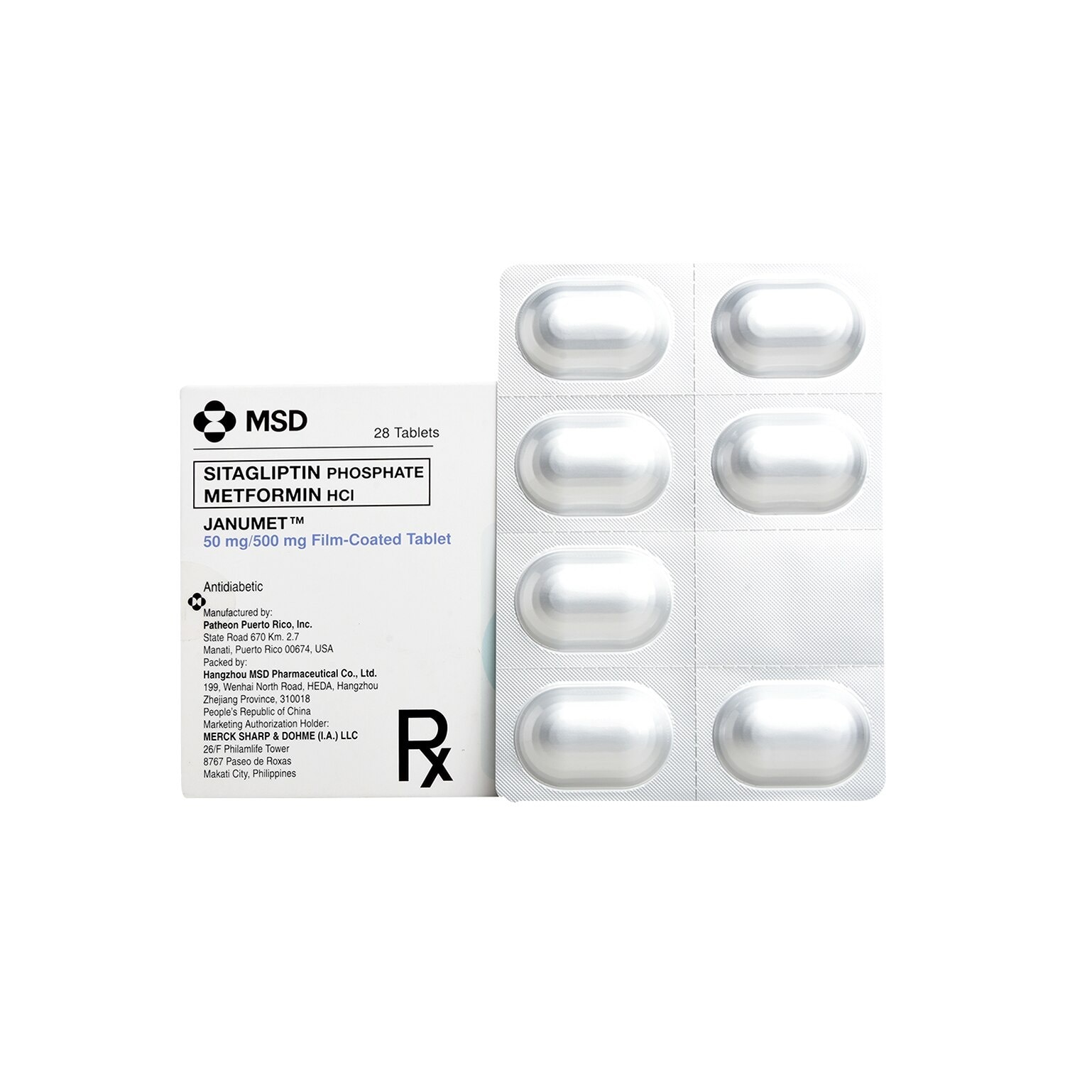 Janumet Sitagliptin 50mg 1 Tablet [Prescription Required]