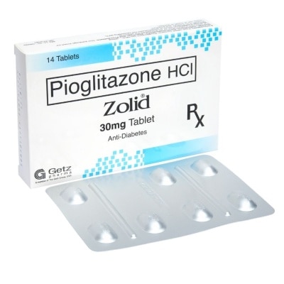 ZOLID Pioglitazone HCl 30mg 1 Tablet [PRESCRIPTION REQUIRED]