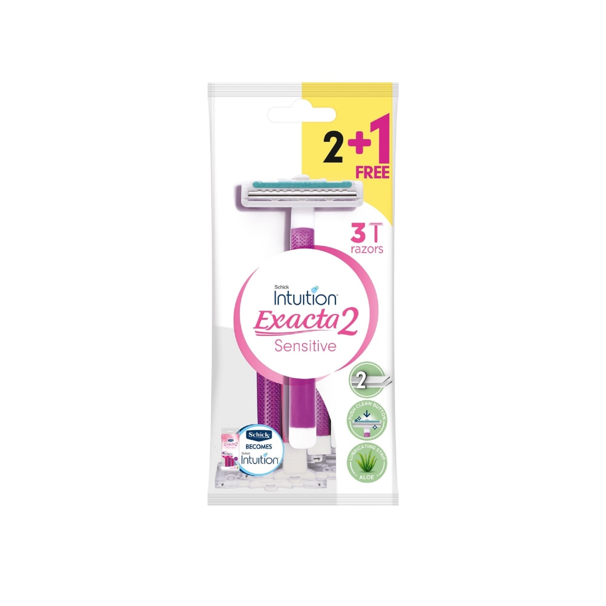 Intuition Exacta2 Sensitive 2+1 Razors