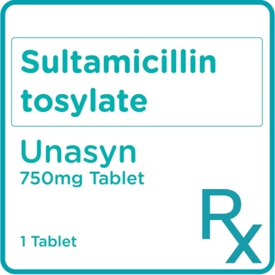 UNASYN Sultamicillin tosylate 750mg 1 Tablet [PRESCRIPTION REQUIRED]