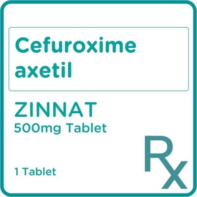 ZINNAT Cefuroxime axetil 500mg 1 Tablet  [PRESCRIPTION REQUIRED]