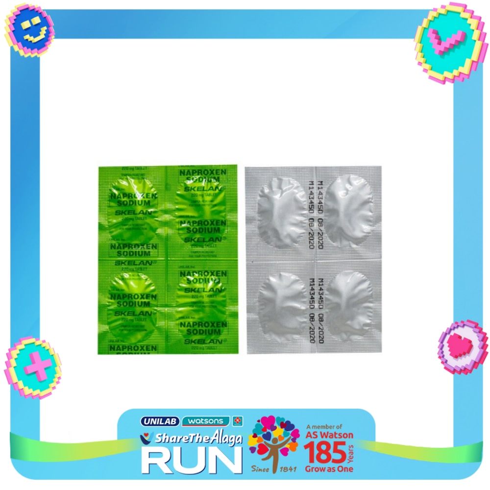 SKELAN Naproxen Sodium 220mg Sold Per Piece