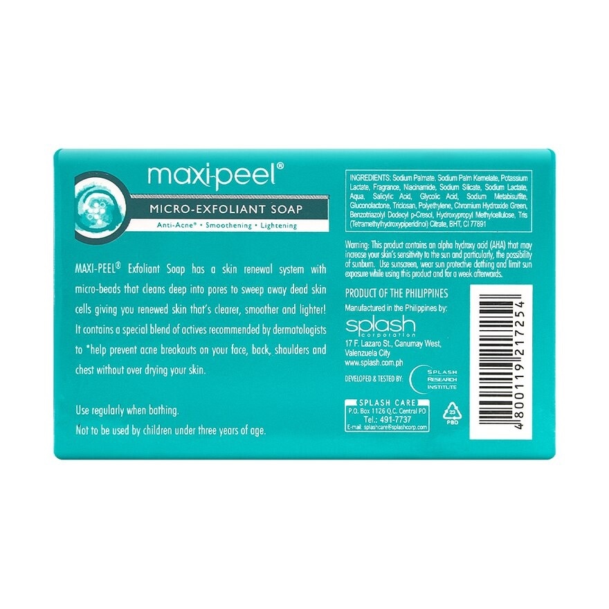 6 Bars Maxi-Peel 2024 Micro Exfoliant Soap 125g