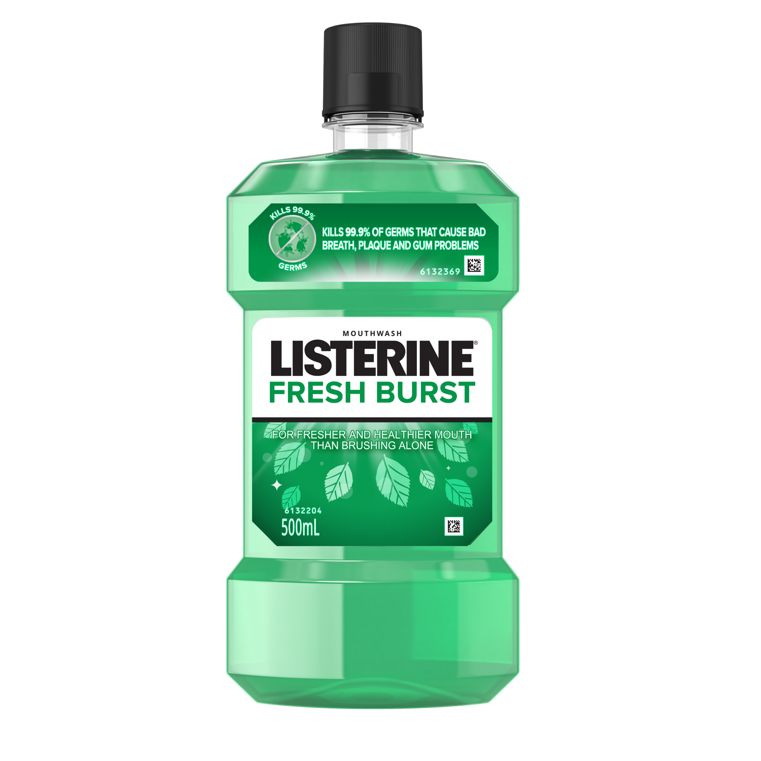 Listerine Fresh Burst Mouthwash 500ml - For Oral Care, Mint Fresh to Fight Bad Breath