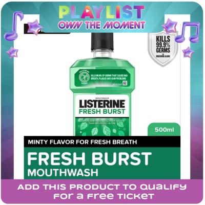 LISTERINE - Listerine Fresh Burst Mouthwash 500ml - For Oral Care, Mint Fresh to Fight Bad Breath