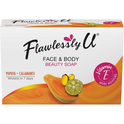 FLAWLESSLY U Papaya + Calamansi Face and Body Beauty Soap 90g