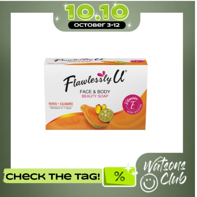 FLAWLESSLY U Papaya + Calamansi Face & Body Beauty Soap 125g image