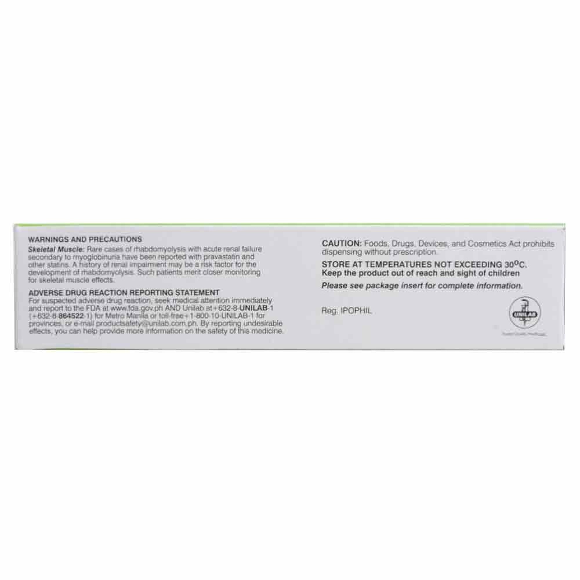 Pravastatin Sodium 20mg 1 Tablet [PRESCRIPTION REQUIRED]