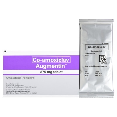 AUGMENTIN Amoxicillin 250mg + Clavulanic acid 125mg Tablet 1 Tablet [PRESCRIPTION REQUIRED]