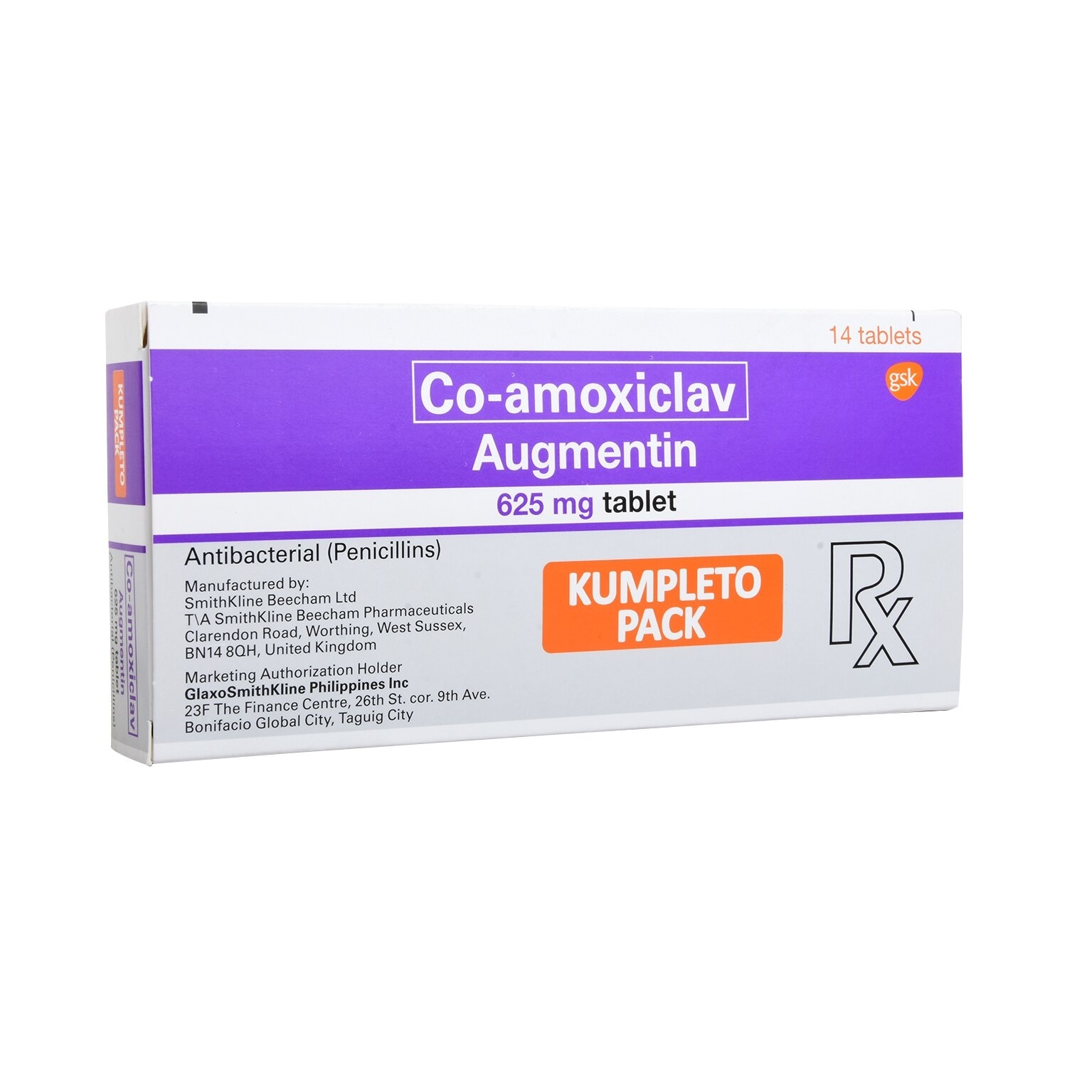 Amoxicillin 500mg + Clavulanic acid 125mg 1 Tablet [PRESCRIPTION REQUIRED]