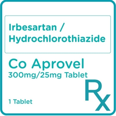 CO APROVEL CO APROVEL Irbesartan Hydrochlorothiazide 300 mg/25 mg Tablet Sold Per Piece [PRESCRIPTION REQUIRED]