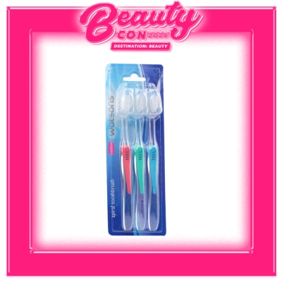 WATSONS Spiral Tootbrushes 3s Medium