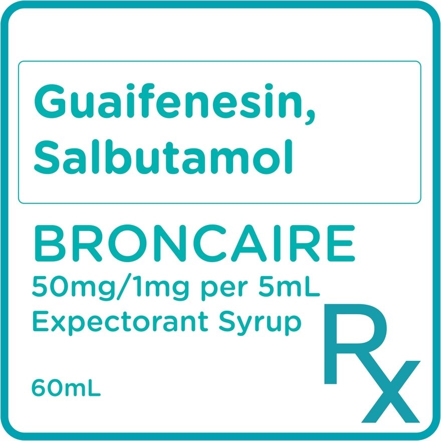 Guaifenesin Salbutamol 50mg/1mg/5mL Syrup 60 mL [PRESCRIPTION REQUIRED]