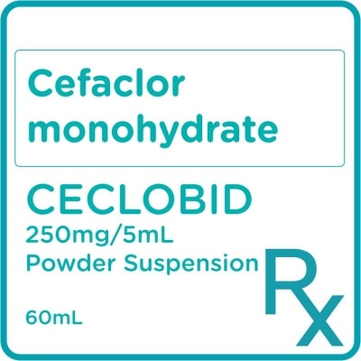 CECLOBID Cefaclor 250 mg/5 mL Powder for Oral Suspension 60 mL [PRESCRIPTION REQUIRED]