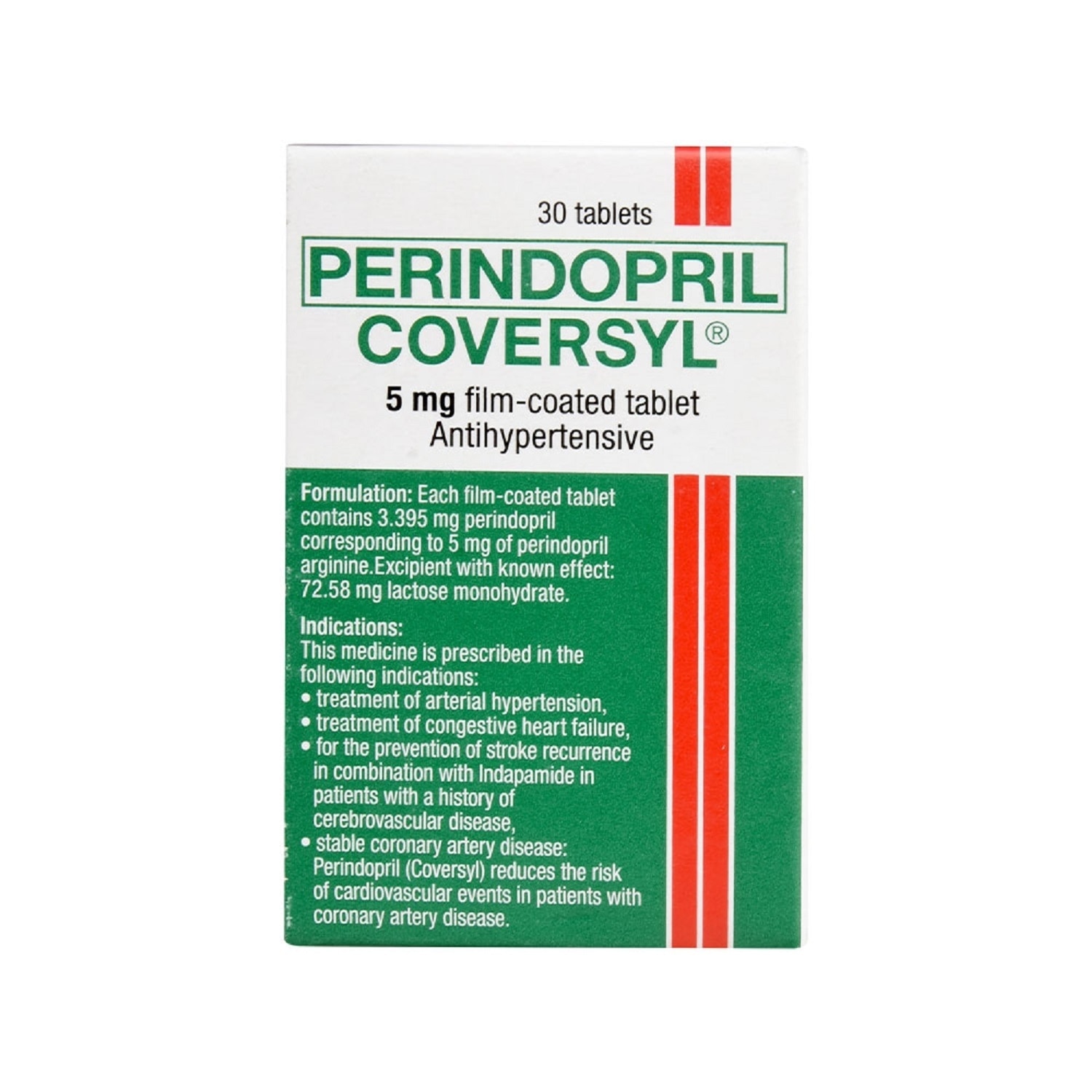 Coversyl Perindopril 5mg 1 Tablet [Prescription Required]