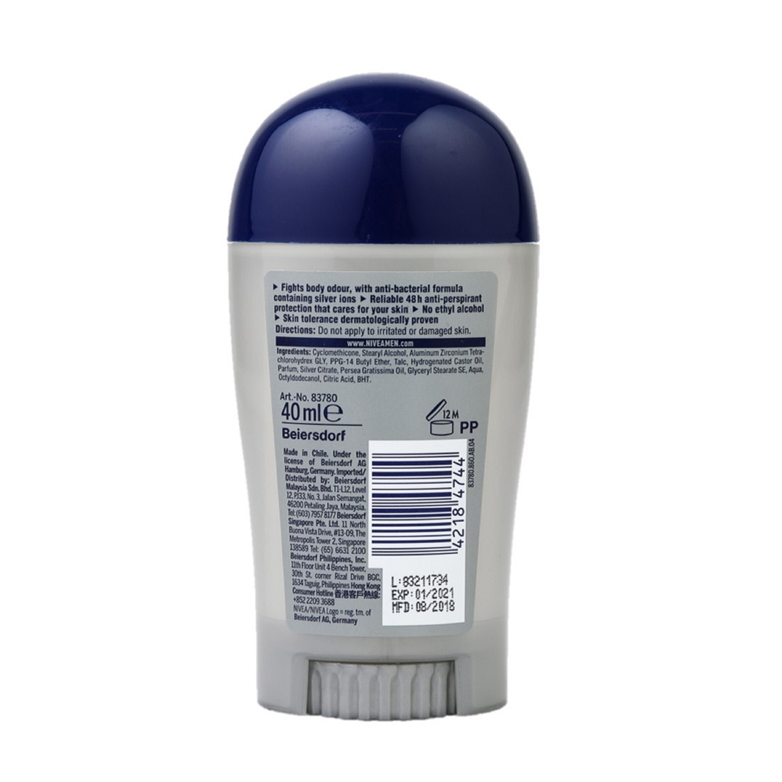 Men Deodorant Silver Protect Anti-Perspirant Stick 40ml