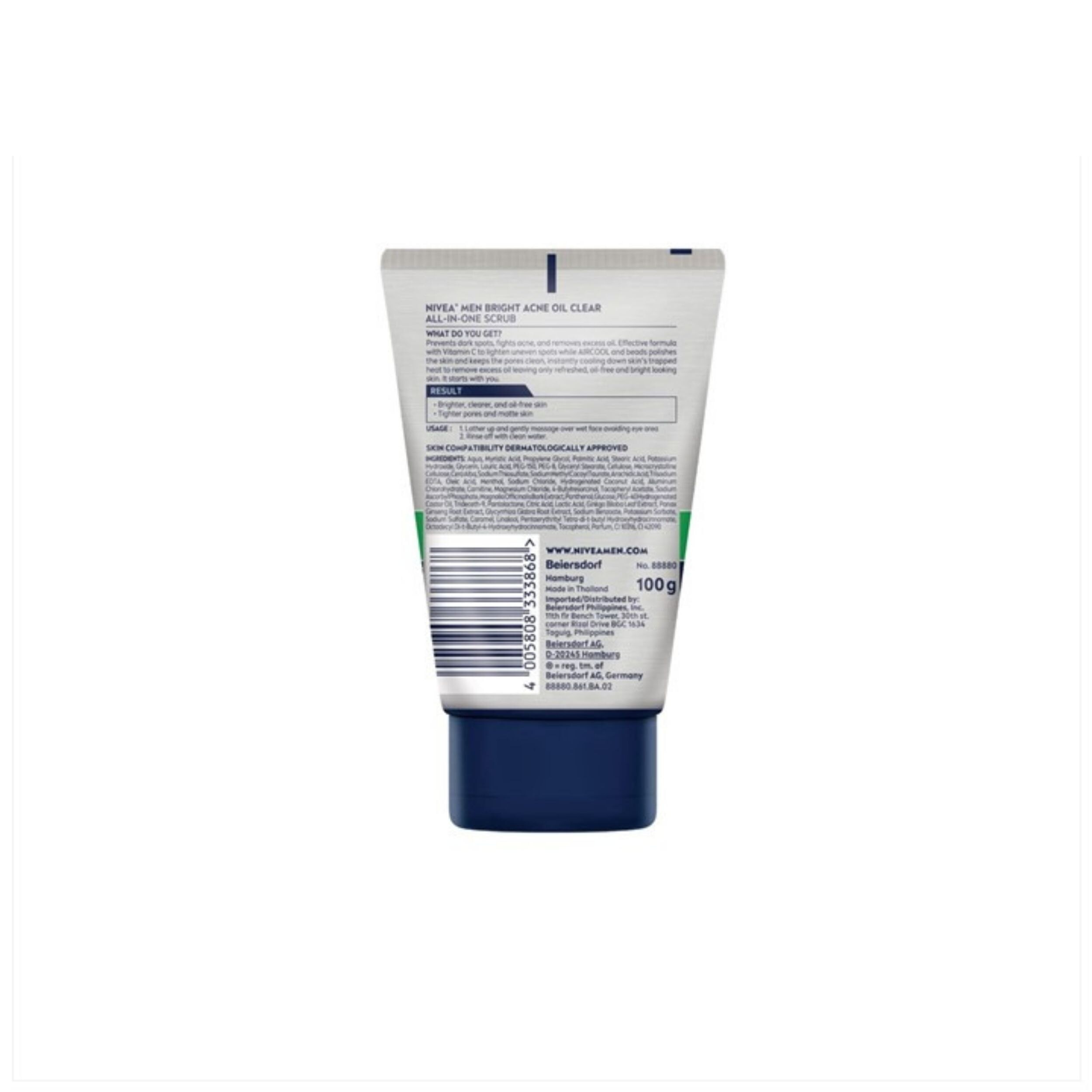 NIVEA Men Brightening Acne Scrub 100g