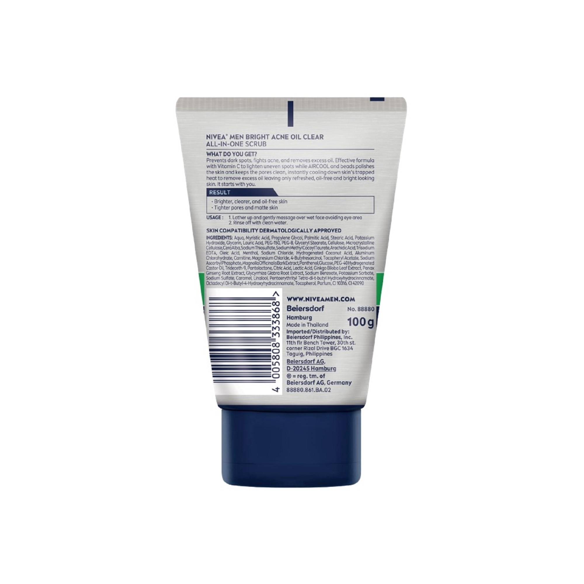 NIVEA Men Brightening Acne Scrub 100g