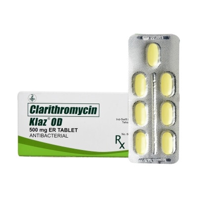 KLAZ Clarithromycin OD 500mg 1 Tablet [PRESCRIPTION REQUIRED]