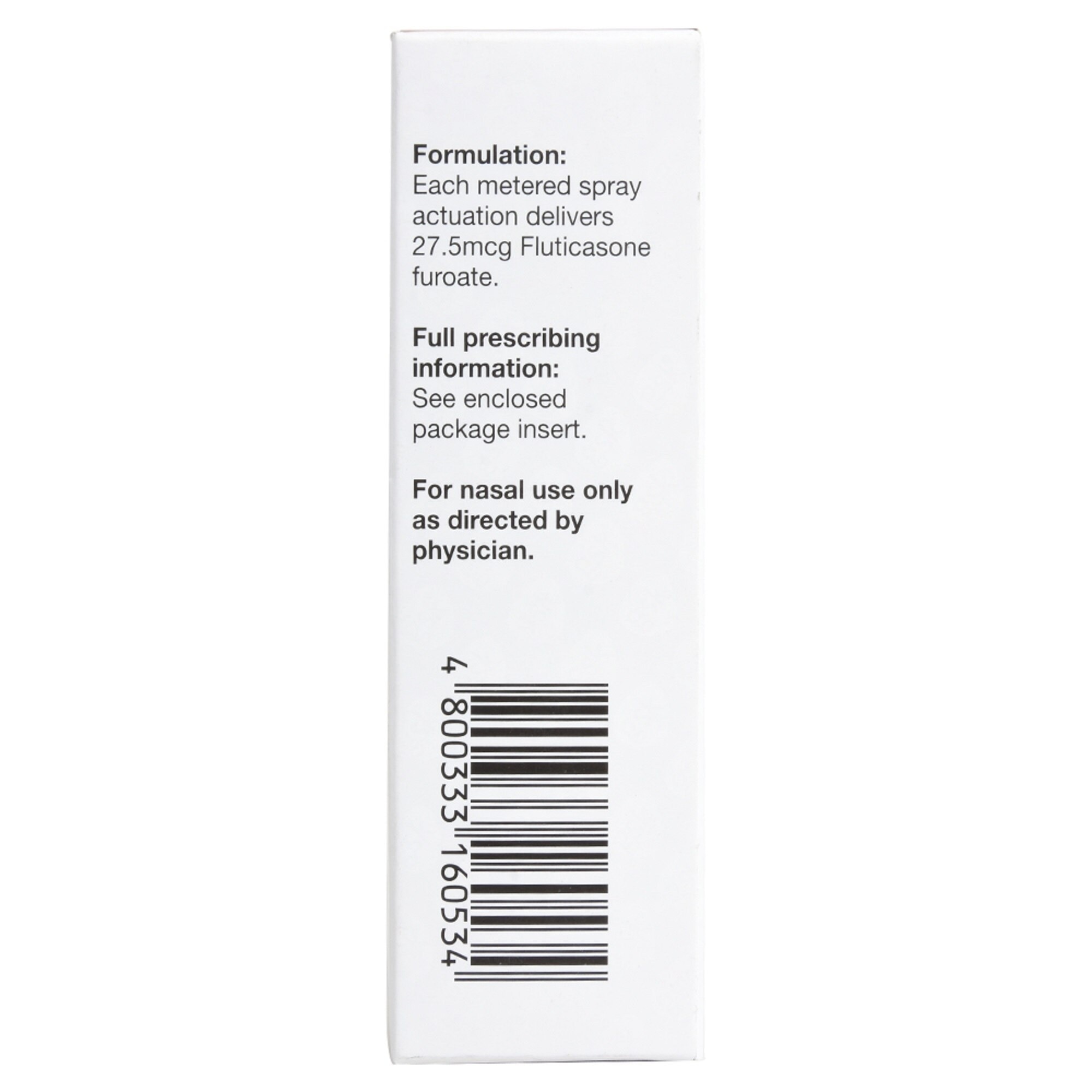 Fluticasone furoate 27.5mcg per actuation Nasal Spray 60 Doses [PRESCRIPTION REQUIRED]