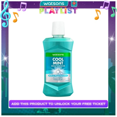 WATSONS Cool Mint Mouthwash Alcohol Free 500ml