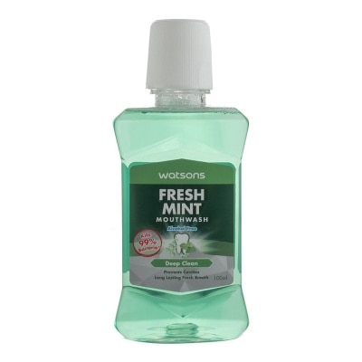 WATSONS Fresh Mint Mouthwash Deep Clean 100ml