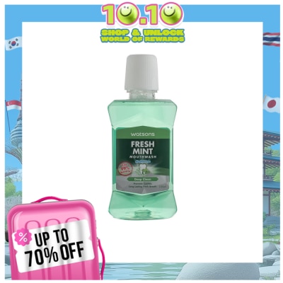 WATSONS Fresh Mint Mouthwash Deep Clean 100ml