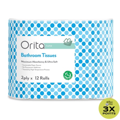 ORITA 2-ply 12 Rolls Bathroom Tissue