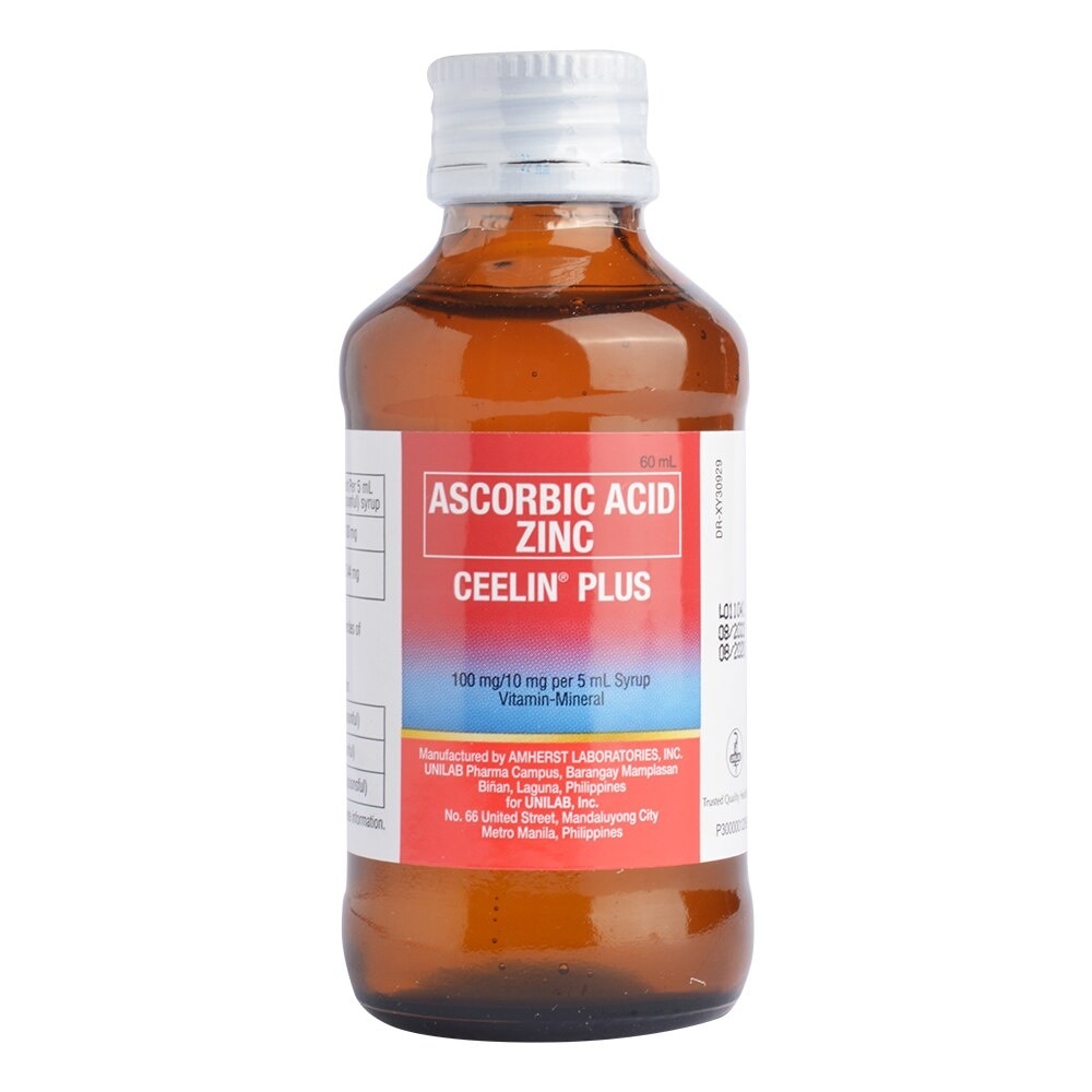 Ascorbic Acid Zinc 100 mg/10 mg/5 mL Syrup 60 mL