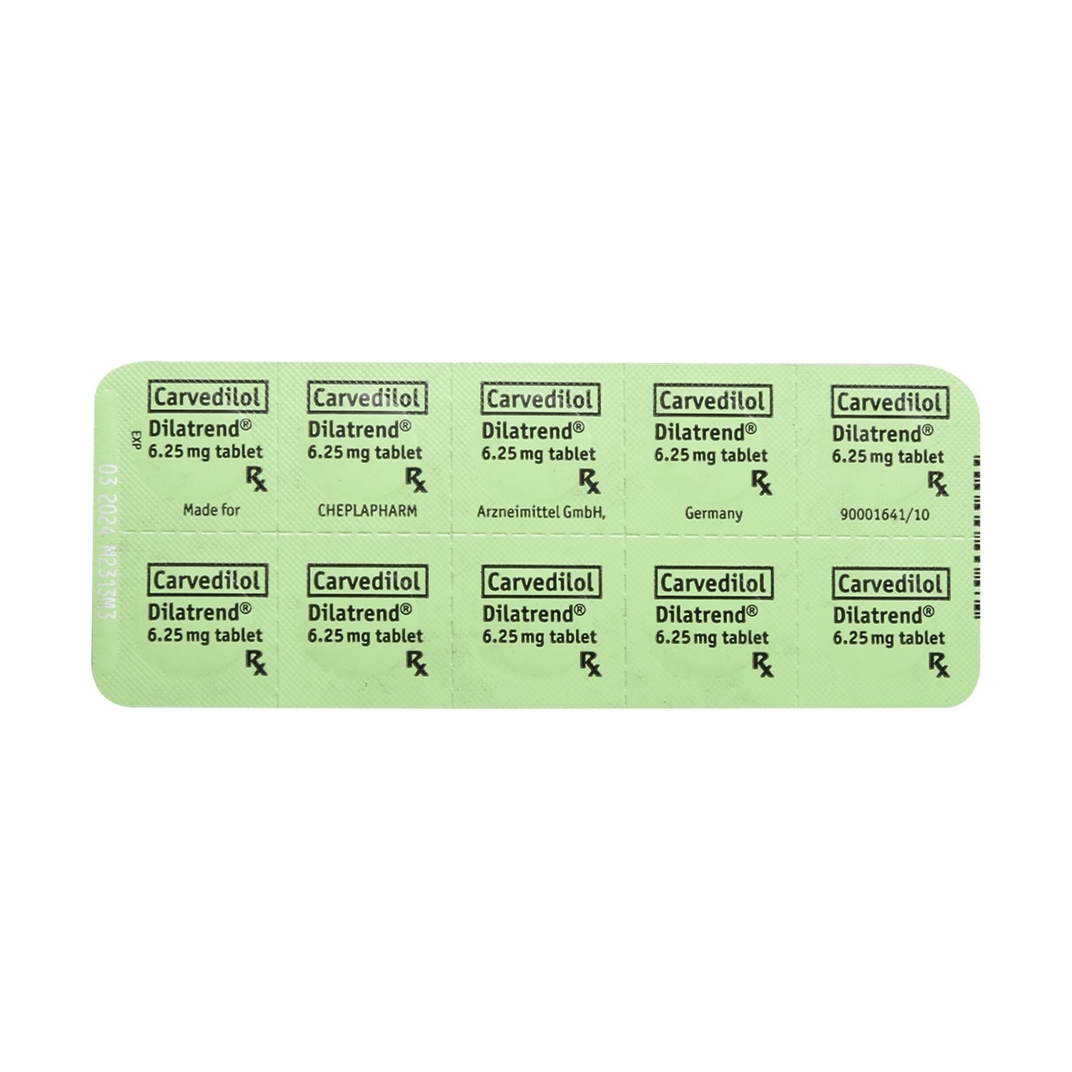 Carvedilol 6.25mg 1 Tablet [PRESCRIPTION REQUIRED]