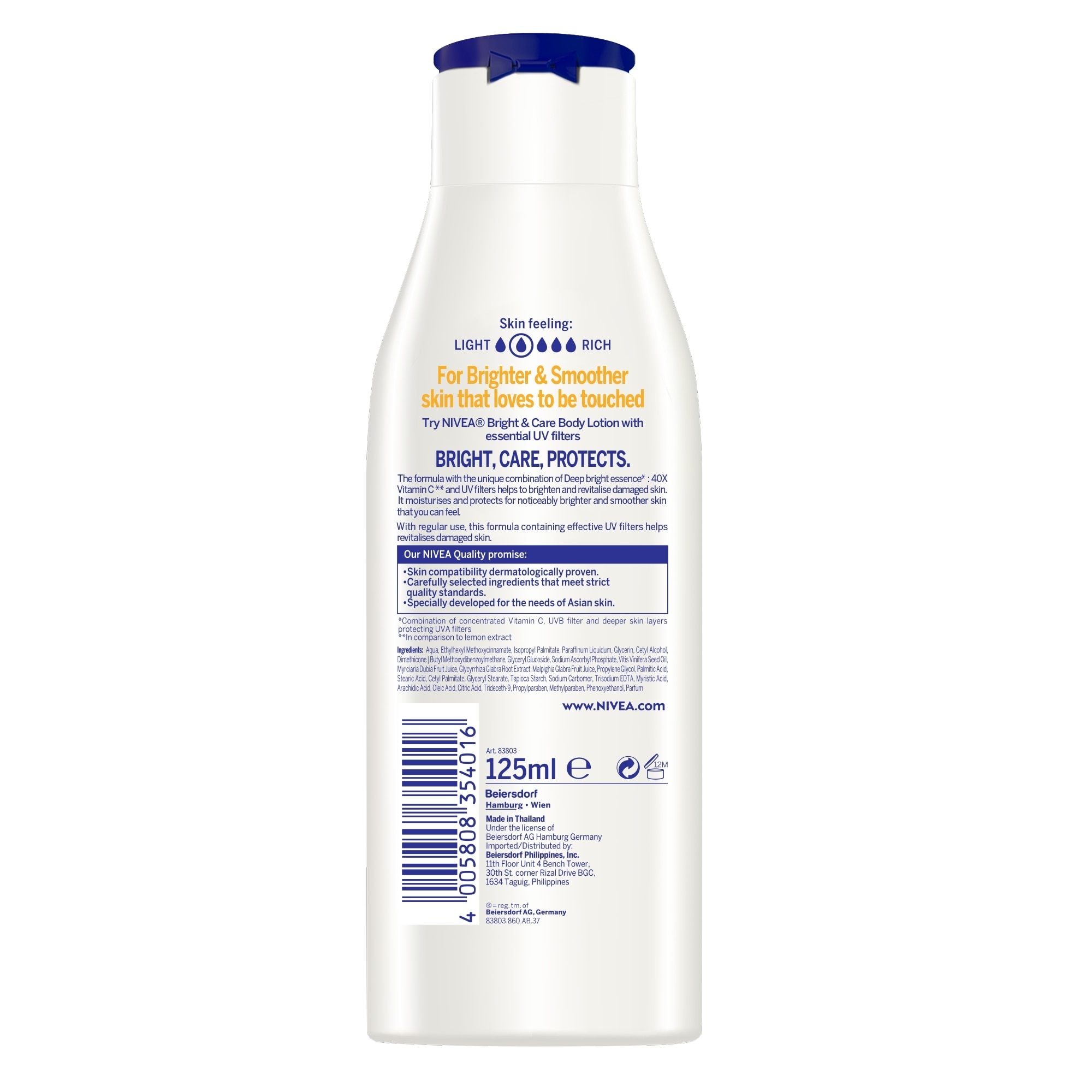 NIVEA Extra Bright Radian & Smooth Body Lotion 125ml