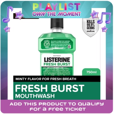 LISTERINE - Listerine Fresh Burst Mouthwash 750ml - For Oral Care, Mint Fresh to Fight Bad Breath