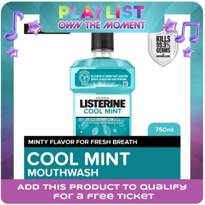 LISTERINE - Listerine Cool Mint Mouthwash 750ml - Oral Care, Mint Fresh to Fight Bad Breath, Toothbrush Routine