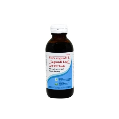 ASCOF Lagundi for Adults 600mg/5mL Sugar-Free Syrup 120mL Bottle