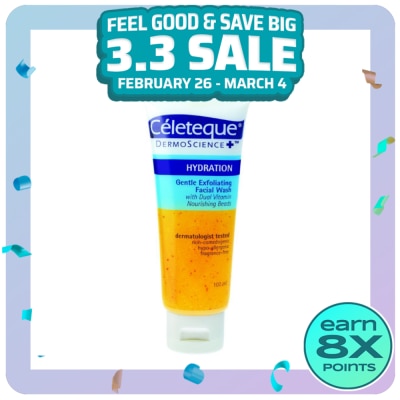 CELETEQUE Celeteque Dermo Science Hydration Gentle Exfoliating Facial Wash 100ml