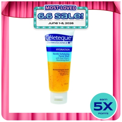 CELETEQUE - Celeteque Dermo Science Hydration Gentle Exfoliating Facial Wash 100ml