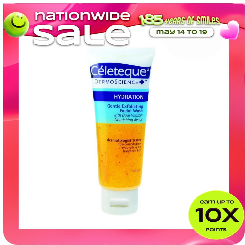 Celeteque Dermo Science Hydration Gentle Exfoliating Facial Wash 100ml
