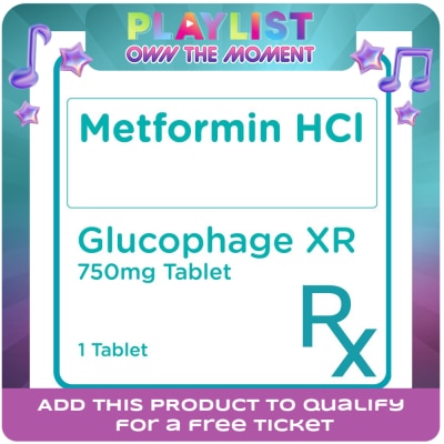 GLUCOPHAGE - Glucophage XR Metformin Hydrochloride 750mg 1 Tablet [Prescription Required]