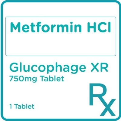 GLUCOPHAGE Glucophage XR Metformin Hydrochloride 750mg 1 Tablet [Prescription Required]